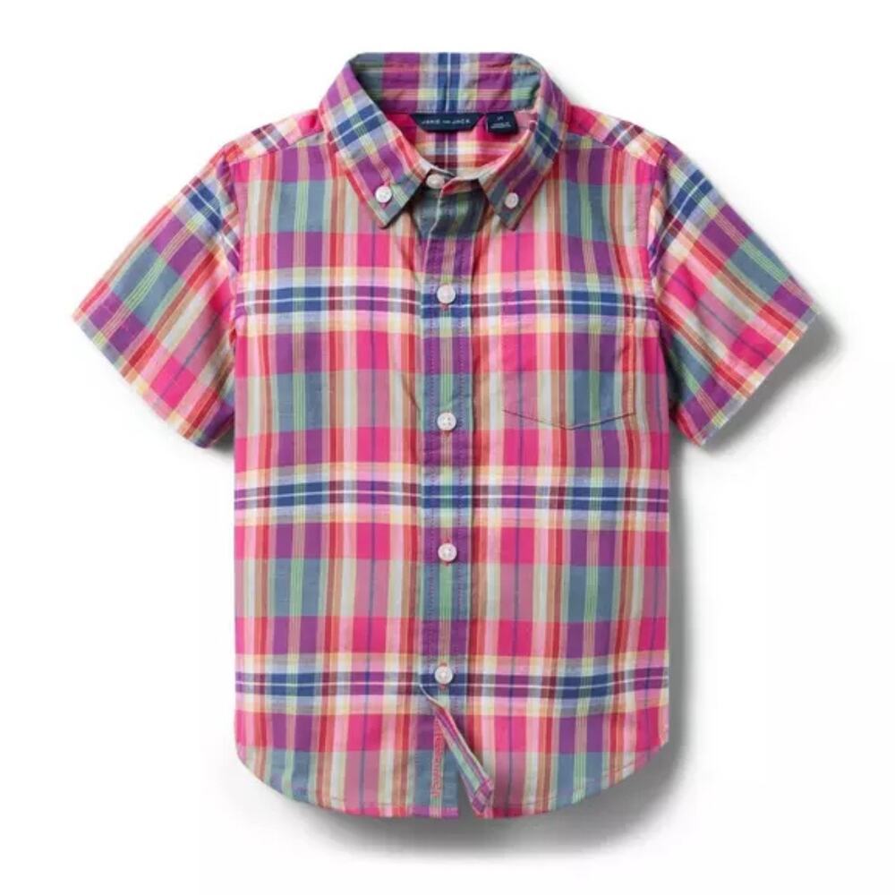 Janie & Jack Plaid Button Down Shirt 18-24M